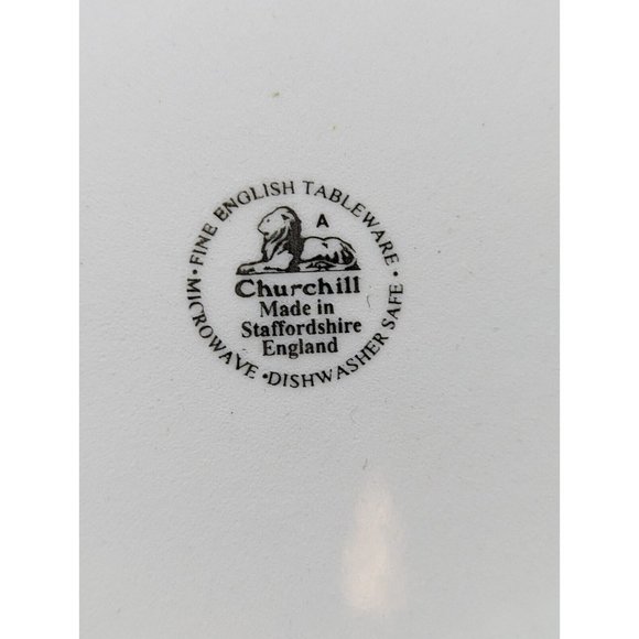 CHURCHILL Dinner Plates, Set Of 2,  10-1/4"  BLUE WILLOW STAFFORDSHIRE ENGLAND - Picture 5 of 6